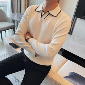 weaters/Male Slim Fit High Quality Leisure Pullover Men's Long-sleeved Sweater