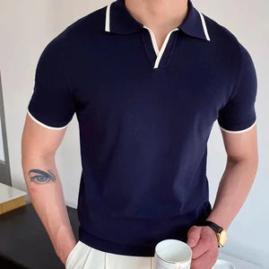 Summer Men Fashion Polo Shirts Short Sleeve