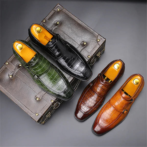 Pointed Leather Business Shoes